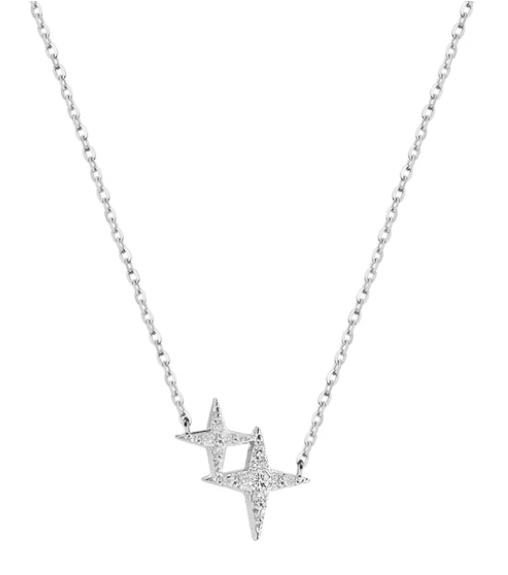 Constellation-Collier en Argent 925-Pierres en oxyde de zirconium