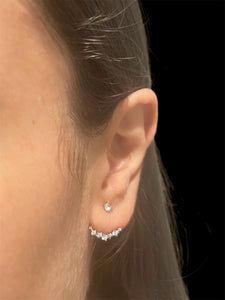 Galactica-Boucles d'oreilles en argent 925-Pierres en oxyde zirconium