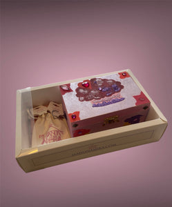 Coffret cupcakes gourmands-boite à bijoux+2 bagues ajustables-Bois léger-Acier inoxydable