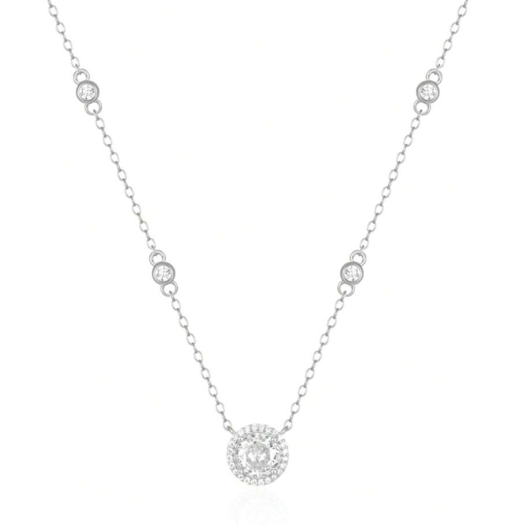 Astrea-Collier en argent 925 sterling-Pierres en oxyde de zirconium