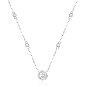 Astrea-Collier en argent 925 sterling-Pierres en oxyde de zirconium