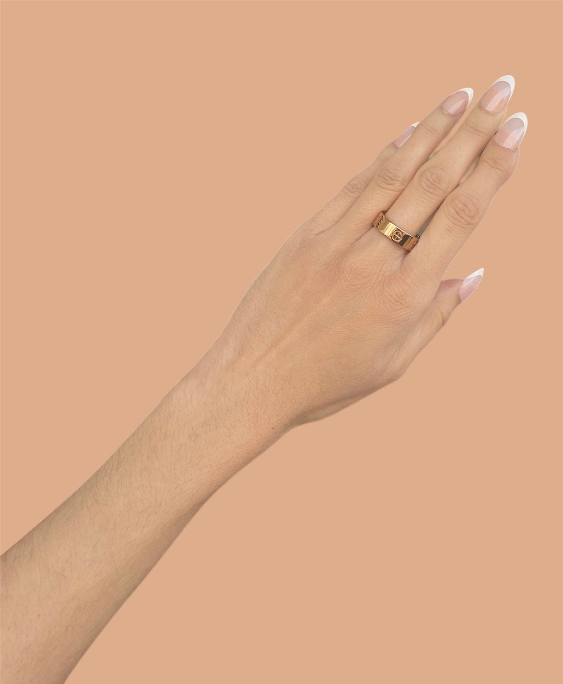 Elite-Bague en Acier inoxydable-Rose gold