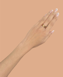 Elite-Bague en Acier inoxydable-Rose gold