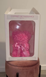 Charger et lire la vidéo dans la visionneuse de la Galerie, Baby girl-Coffret de naissance-Tenue de naissance+Ourson fleuri rose
