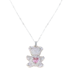 Teddy diamond-Collier en argent 925 sterling-Pierres en oxyde de zirconium