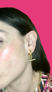 Loyale-Boucles d'oreilles en Acier inoxydable-Plaqué or 18 carats